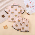 2PCS Pajama Set Cartoon Cute Pattern Short Sleeved Top+Shorts Comfortable and Soft Summer Home Wear for Baby Boy&Girl 0-3 Years. 