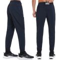 Men's Spring Summer Running Trousers Fitness Muscle Training Leggings with Reflective Striped High Stretch Ice Skinny Pants. 
