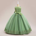 Teen Girls Luxury Big Bow Evening Gown Wedding Bridesmaid Party Dress For Girl Kids Sequin Princess Birthday Dresses Summer Wear. 