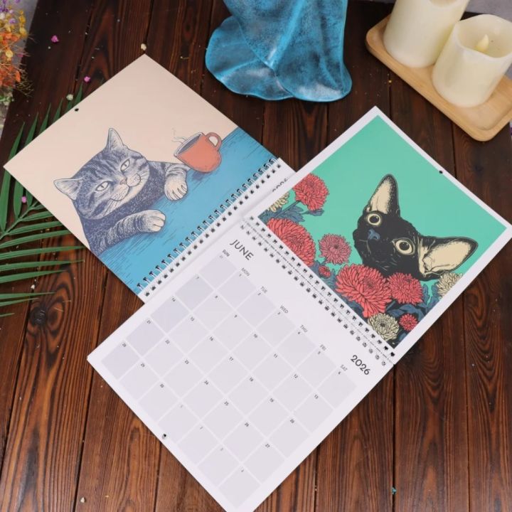 2026%20Cute%20Cat%20Wall%20Calendar%2012%20Monthly%20Hanging%20Calendar%20Family%20Planner%20Organizer%20Home%20Decor%20-%20Image%204