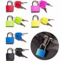 New 6 Colors Small Mini Strong Steel Padlock Travel Tiny Suitcase Anti-Theft Lock with 2 Keys. 