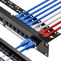 ZoeRax Patch Panel 24 Port Cat6 Cat6A Cat7 with Inline Keystone 10G, RJ45 Coupler Patch Panel 19-Inch with Removable Back Bar. 