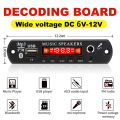 DC 12V Bluetooth 5.0 MP3 WMA WAV APE Decoder Board Hands-free Car Audio Microphone USB TF FM Radio Mp3 Music Player Speaker.