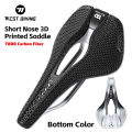 WEST BIKING Short Nose 3D Printed Bicycle Saddle Ultralight T800 Carbon Fiber MTB Road Bike Cushion Professional Racing Saddle. 