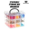 Stackable 2 And 3 Layer Storage Box Organizer. 