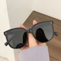 Fashion Korean Personality Ins Trend Black Square Frame UV400 Sunglasses for Unisex Street Sunglass. 