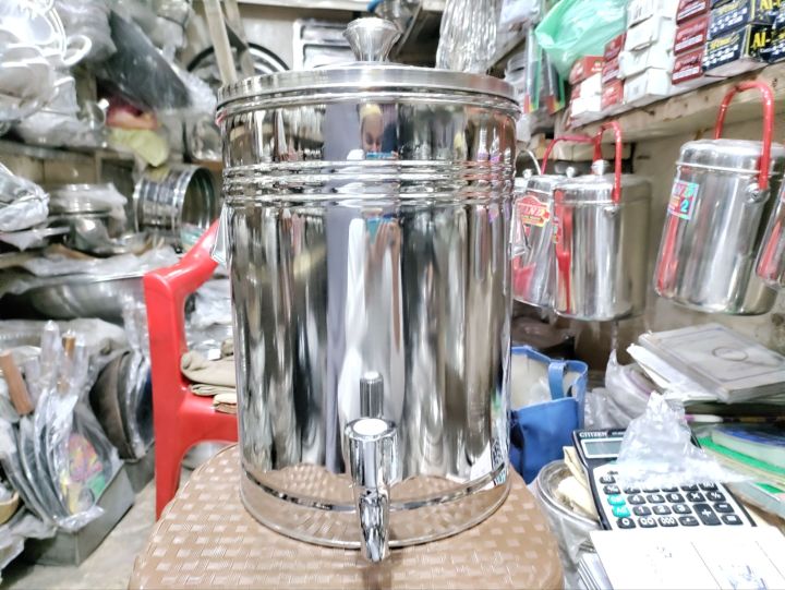 Stainless Steel Water Dispenser With Lid and Tap