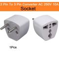 universal travel adapter 3 pin to 2 pin converter Multi plug socket Multiplug Adapter White with Safety Shutter 16A. 
