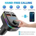 Car Bluetooth 5.0 FM Transmitter Wireless Adapter Mic Audio Receiver Auto MP3 Player 2.1A Dual USB Fast Charger Car Accessories. 