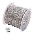 1Roll 304 Stainless Steel Wire Handmade Beading Wire, Size 0.2-0.6mm, For DIY Craft And Jewelry Making Supplies. 