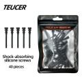 TEUCER Computer Case Cooling Fan Shock-Absorbing Adhesive Nail CPU Radiator Fan Fixing Clips Silicone Fixed Nails Without Screws.