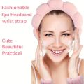 3PCS/SET Ladies Floral Headband Moisture-Proof Wristband SPA Face Wash Makeup Use Travel Holiday Ladies .