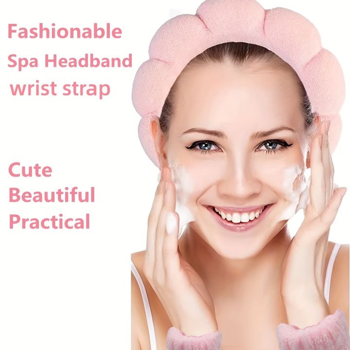 3PCS/SET%20Ladies%20Floral%20Headband%20Moisture-Proof%20Wristband%20SPA%20Face%20Wash%20Makeup%20Use%20Travel%20Holiday%20Ladies%20%20-%20Image%204