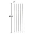 5/10Pcs 20cm Drinking Straw Cleaning Brush Straw Tube Pipe Cleaner Nylon Stainless Steel Long Handle Cleaning Brushes for Straws. 