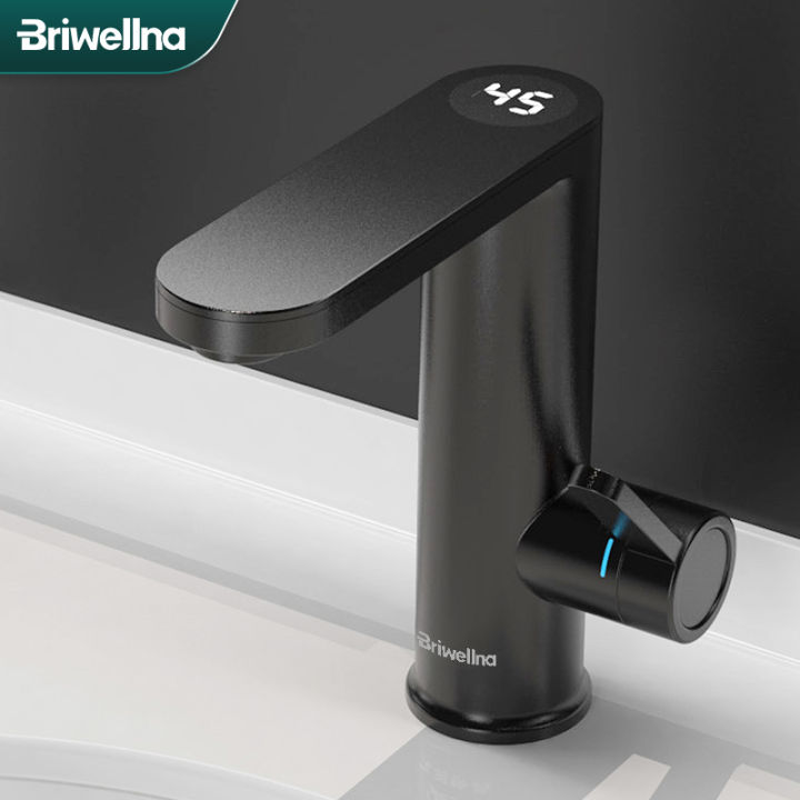 Briwellna Electric Water Heater Hot Water Faucet 2 in 1 Basin Tap