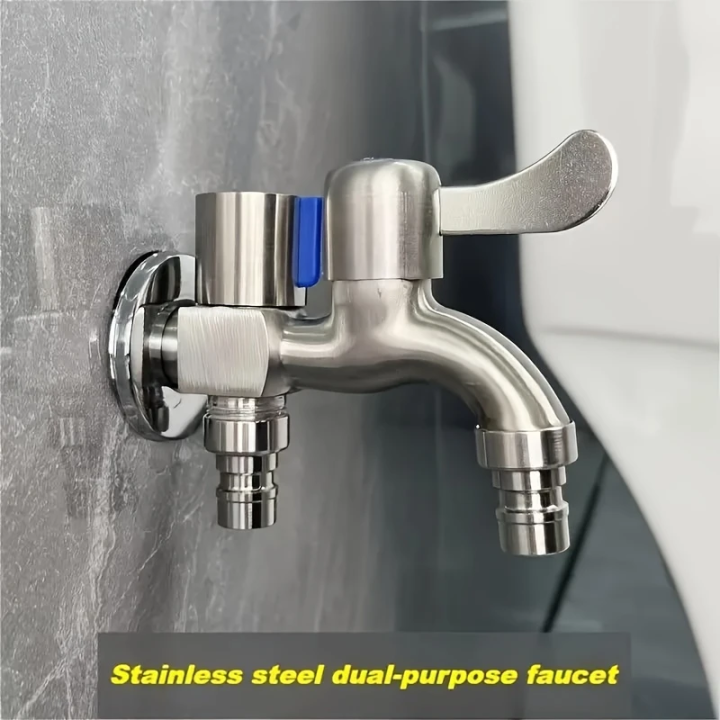 Washing machine faucet G1/2 interface, easy to open/close compression ...