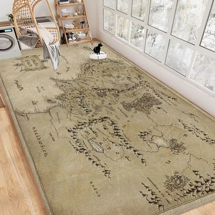 L-Lords Game Rings Hallway Carpet Retro Multiple Choice Living Room Kitchen Rug Non-Slip Welcome Rug