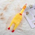 Screaming Chicken Toy Yellow Rubber Squaking Chicken Toy Novelty and Durable Rubber Chicken Gag Dog Toys Gift for Boys Girls Rubber Squeaky Strong Tough Chew Puppy Play Toy for Dog. 