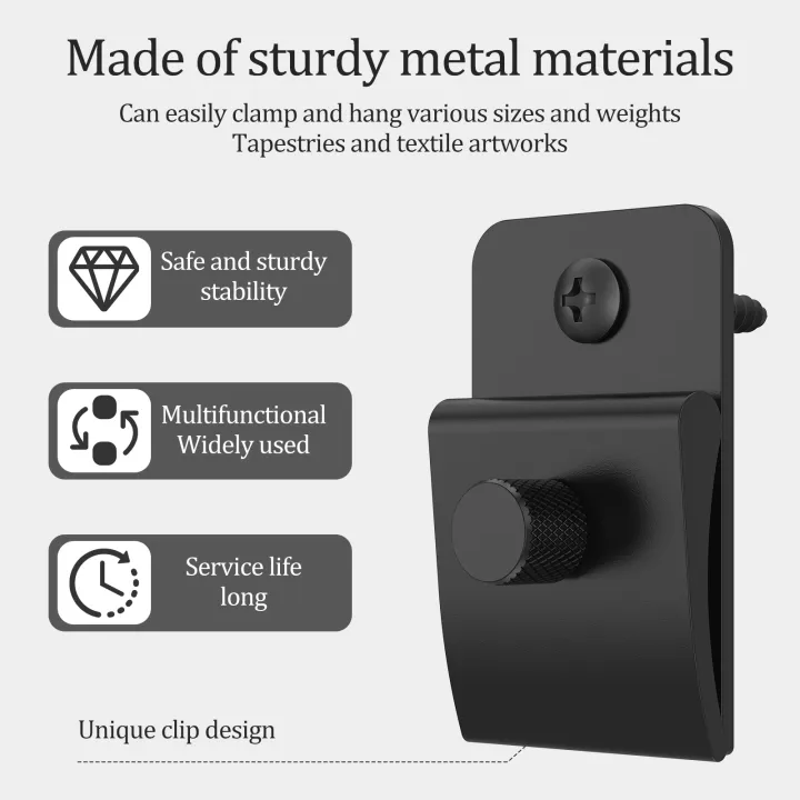 4%20Pack%20Tapestry%20Wall%20Hanging%20Clamps%20Multipurpose%20Easy%20to%20Install%20Textile%20Art%20Decoration%20Hangers%20Sturdy%20Tapestry%20Hangers%20Clamps%20-%20Image%204