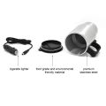 Quick-Heat Car Heater Mug Insulated Double-Wall Stainless Steel with Large Capacity Essential Beverage Warmer for Convenience. 