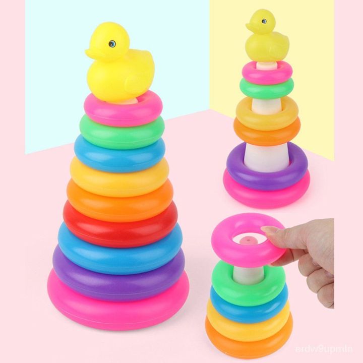Baby%20Rainbow%20Tower%20Stacking%20Circle%20Fun%20Duck%20Ring%20Puzzle%20Game%20Pyramid%20Kid%20Toddler%20Color%20Cognition%20Early%20Educational%20Toy%20Gifts%20-%20Image%203
