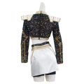 Women Shinny Kpop Demon Hunters Zoey Cosplay Costume Set Zoey Wig Kids Girls Cos Outfits Huntrix Halloween Party Props. 