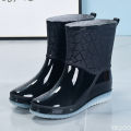 Four Seasons Jelly Anti Slip Thick Fashion New Waterproof Shoes for Women Wear Wear Wear Resistant Short Tube Rain Boots 2026.