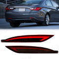 For Hyundai Sonata 8 2010 2011 2012 2013 2014 LED Rear Bumper Reflector Brake Light Turn Signal Fog Lamp 2 Pcs Car Accessories. 