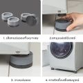 One set has 4-pin washer, washing machine stand, washer base, anti-vibration, anti-slip, loud noise from the washing machine.. 