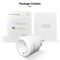 GIRIER Tuya Smart Wifi Plug EU with Power Monitoring 20A Smart Socket Outlet 4200W Compatible with Alexa Hey  Yandex Alice. 
