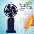 4000mAh Handheld Mini Fan Foldable Portable Neck Hanging Fans 5 Speed USB Rechargeable Fan with Phone Stand and Display. 