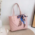 Large Capacity Lingge Embroidered BagTrendy Simple Scarf Tote Bag Southeast Asia Hot Selling One Shoulder Bucket Bag bags. 