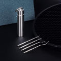 Portable Stainless Steel Toothpicks Pocket Set Reusable Metal Toothpicks Cleaning Kit Dental Floss For Travel Teeth Sticks.