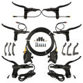 NFOX Mountain Bike 2P/3P/SM2A Power-Off Brake Lever Electric Scooter 4-Piston Hydraulic Left Mounted Disc Rotor Accessory Set. 