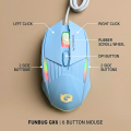 FunBug 7 Buttons Sports Mechanical Wired Gaming Mouse RGB with 4-Levels DPI Control - 7 Light Wired USB Optical Mouse with Side Buttons - Mouse with Pad for PC, Laptop, Computer, Gaming, Pubg Mobile. 