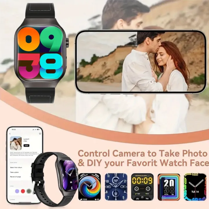 LAXASFIT%20New%20Slim%20Smart%20Watch%20Men's%202.01-inch%20AMOLED%20Curved%20Display%20Bluetooth%20Talk%20Sports%20Fitness%20Tracking%20Smartwatch%20Women's%20-%20Image%205