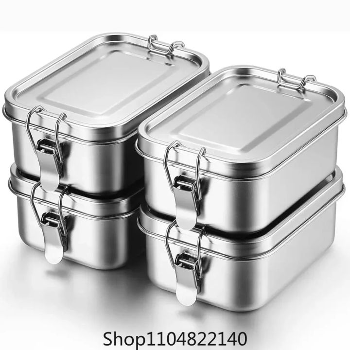 Stainless%20Steel%20Bento%20Box%20Metal%20Lunch%20Box%20Food%20Storage%20Containers%20with%20Lockable%20Clips%20Lunch%20Snack%20Boxes%20for%20Work,School%20-%20Image%202