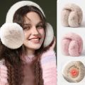 Winter Folding Portable Cold Protective Furry Plush
Earmuffs Windproof Outdoor Soft Comfortable Fur
Ear Protection Muffs.