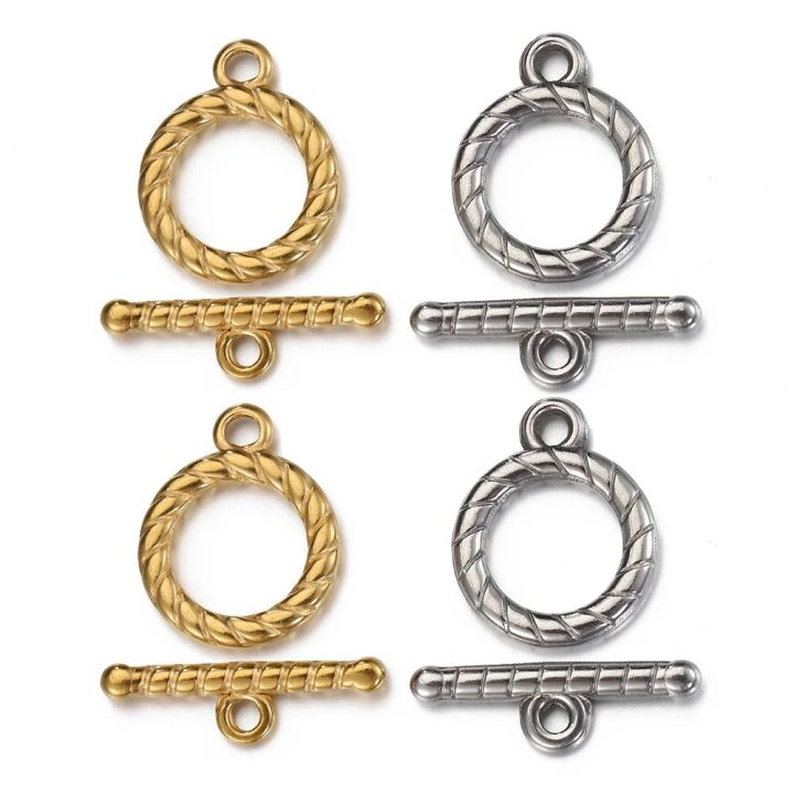 12/Pcs Bracelet LOCK - Stainless Steel OT Toggle Claps for jewellery making - Necklace Necklaces Bracelets Connector Hooks Finding Accessories