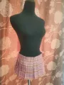 2025Sexy Schoolgirl JK Uniform for Women Japanese Mini Ultra Short Pleated Plaid Skirt Cute Half Body Studentwear for Cosplay.