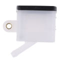 1Pc White Plastic Universal Brake Reservoir Front Fluid Oil Cup Motorcycle Master Cylinder. 