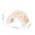 Pet Hamster Wooden Swing Toy for Small Pet Squirrel Golden Bear Guinea Pig Pet Cage Accessories Parrot Seesaw Wooden Bridge Toy. 