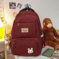 Korean Large Capacity Backpack for Girls - Stylish School and College Book Bag, Multiple Compartments. 