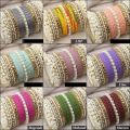 Bangles for girls , Bridal Pearl Kundan Bangle Set with Dotted Bangles | Trendy Pearl Bangle With Bond Babgles | Bridal Bangles Set | Matching Bangles Set , jewellery for girls , golden dotted bangles set. 