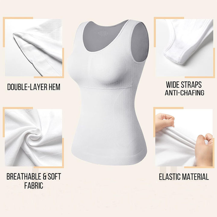 Women%20Tummy%20Control%20Tank%20Tops%20Slimming%20Body%20Shaper%20Waist%20Trainer%20Corset%20with%20Padded%20Bra%20Shaperwear%20Compression%20Camisole%20Vest%20-%20Image%204