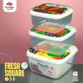 Food Container Bowl Microwave Safe BPA Free Plastic Bowl - 4 Pcs Set Storage Jar, Box, Multipurpose Bowl Fine Quality - Fresh Keeping Bowl Set. 