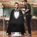Professional  Barber Haircutt Cape Barbershop Pattern of Suit Antistatic Hairdresser Apron Salon Styling Tools. 