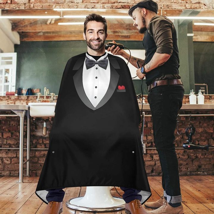 Professional  Barber Haircutt Cape Barbershop Pattern of Suit Antistatic Hairdresser Apron Salon Styling Tools
