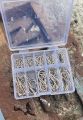 100Pcs Fishing Hook Set 10 Sizes High-Carbon Steel Barbed Fishhooks. 