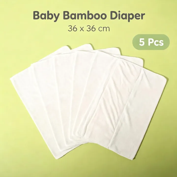 Pororo%205pcs%20Natural%20Bamboo%20Fiber%20Diaper%20Tri-fold%20Re-washable%2036X36CM%204-layer%20Bamboo%20Fiber%20Diaper%20Liner%20Fits%20Baby%20Diaper%20Liner%20-%20Image%207